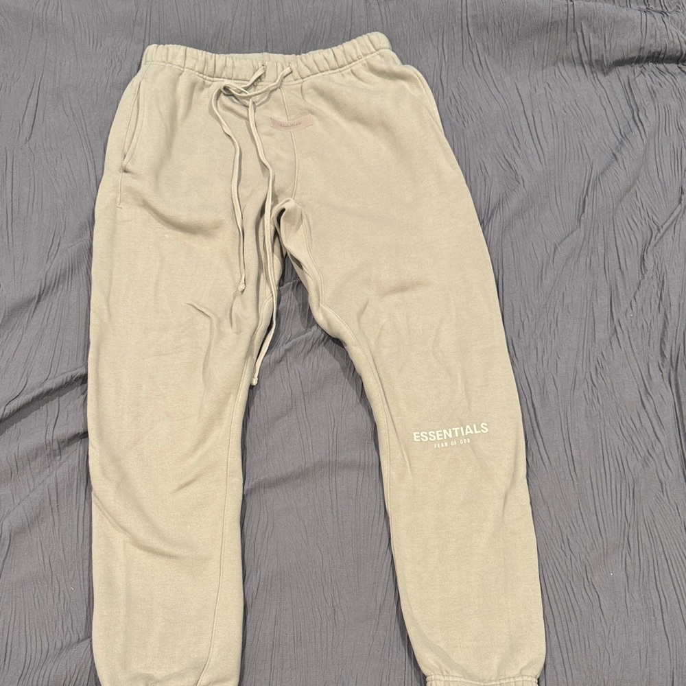 Fear of God Essentials Sweatpants - Men's Medium - Light Green / Sage